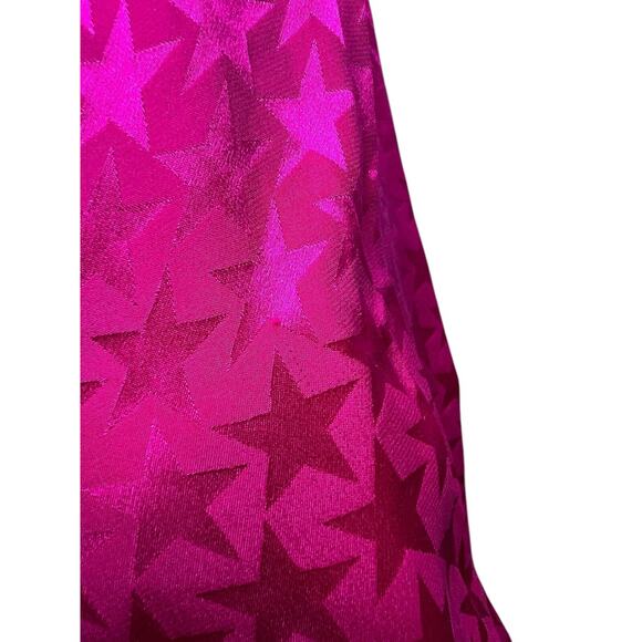 VTG 80’s The Silk Farm 100% Fuchsia Silk Blouse W/ Stars Gold Buttons SZ 10 - Picture 7 of 11